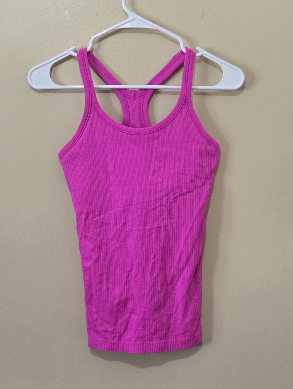 Lululemon Pink Ribbed Racerback Tank
